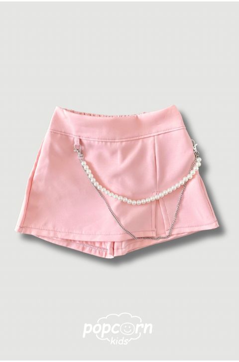 Dievčenské sukňo kraťasy PEARLS pink